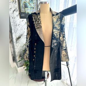 One in the world custom made wool denim coat size S
